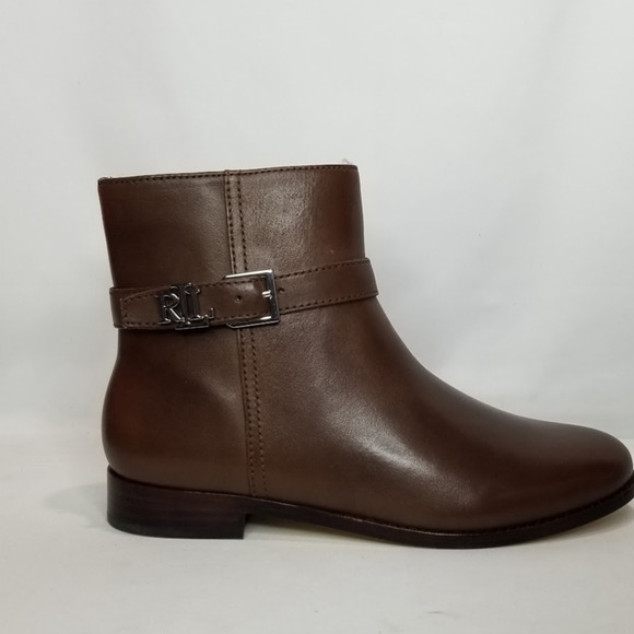 Ralph Lauren Women's Brooke Burnished Leather Bootie Size 5.5 Dark Mahogany NWT - Picture 5 of 9